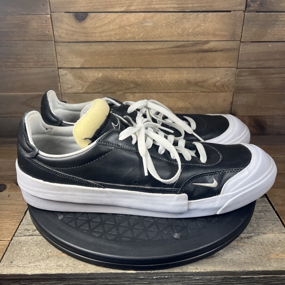 Nike Drop-Type Premium Mens Size 11.5 Black/White Lace Up Casual Sneakers